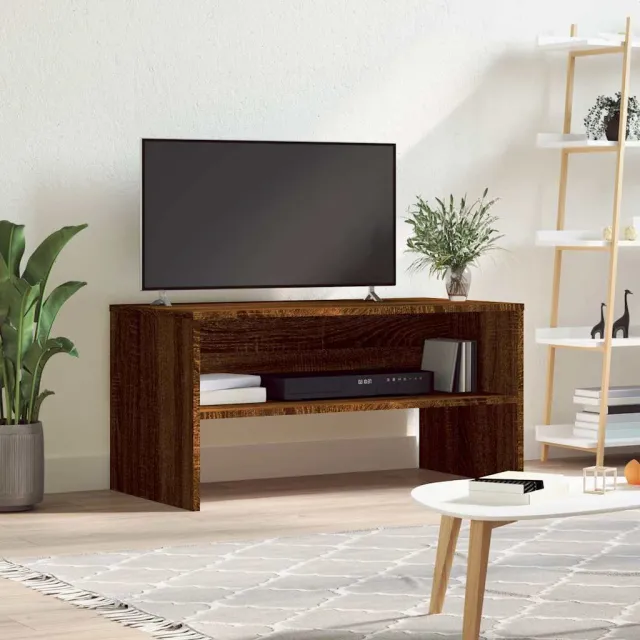vidaXL Tv-meubel 80x40x40 cm bewerkt hout bruin eikenkleur, foto 2