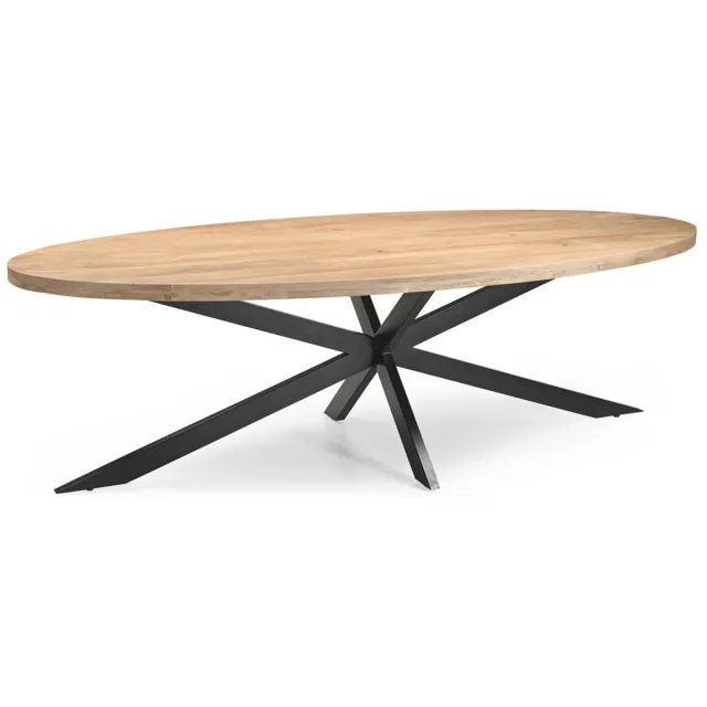 Benoa Eetkamertafelblad Ellips 25+25 300 Naturel
