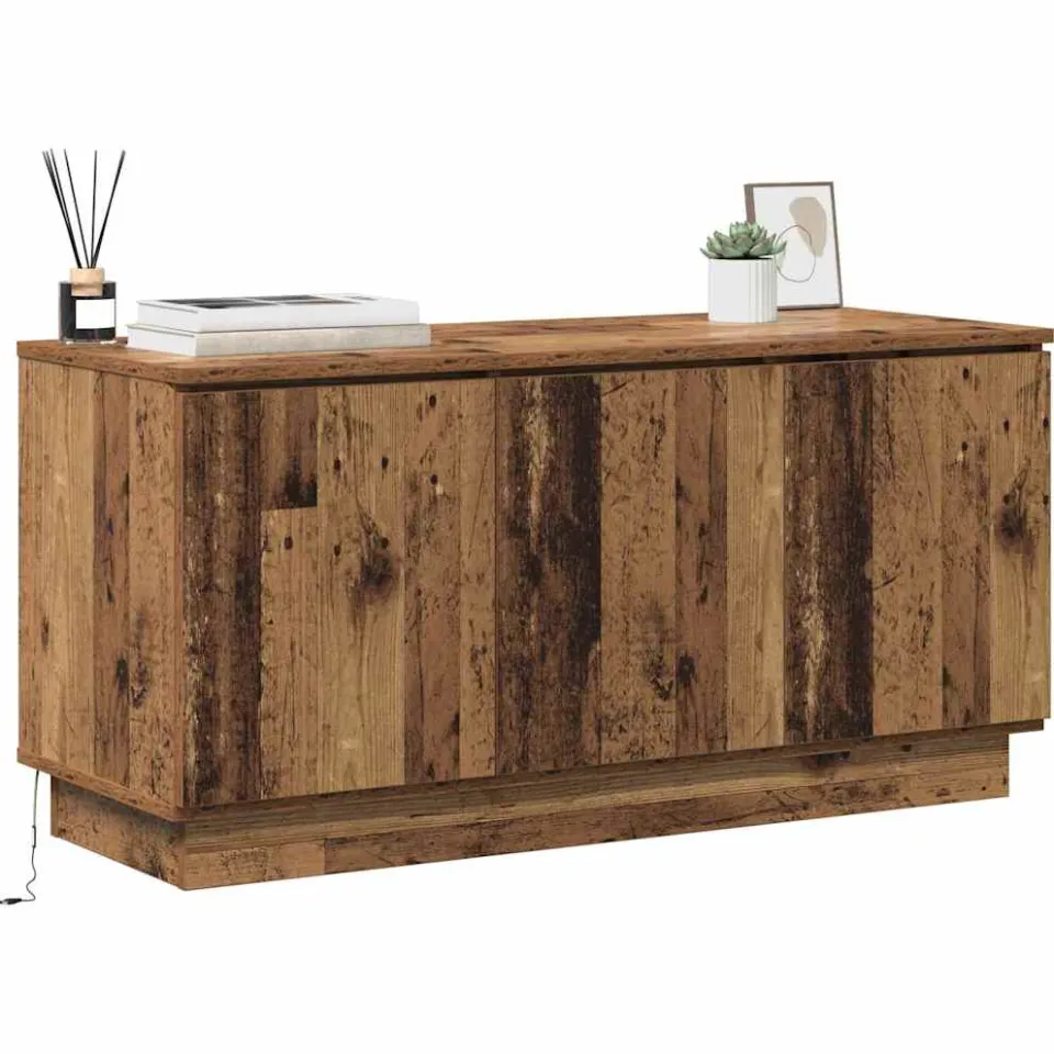 vidaXL TV-kast 100 x 38 x 49 cm Oud Hout Bewerkt hout Bruin
