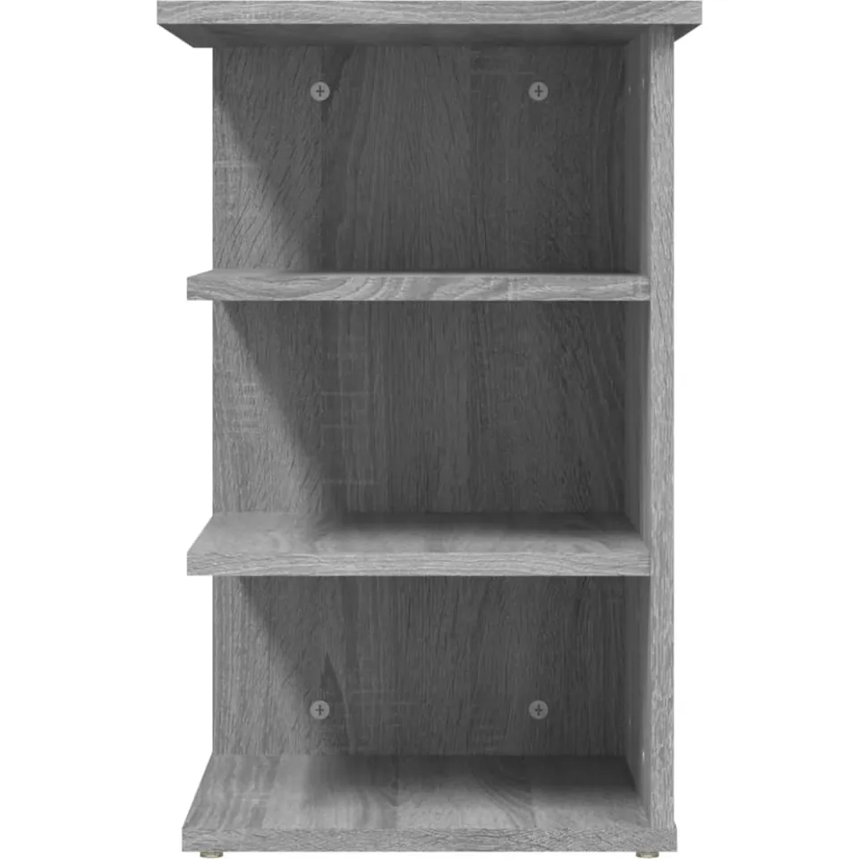 vidaXL Bijzetkast 35x35x55 cm bewerkt hout grijs sonoma eikenkleurig, foto 4