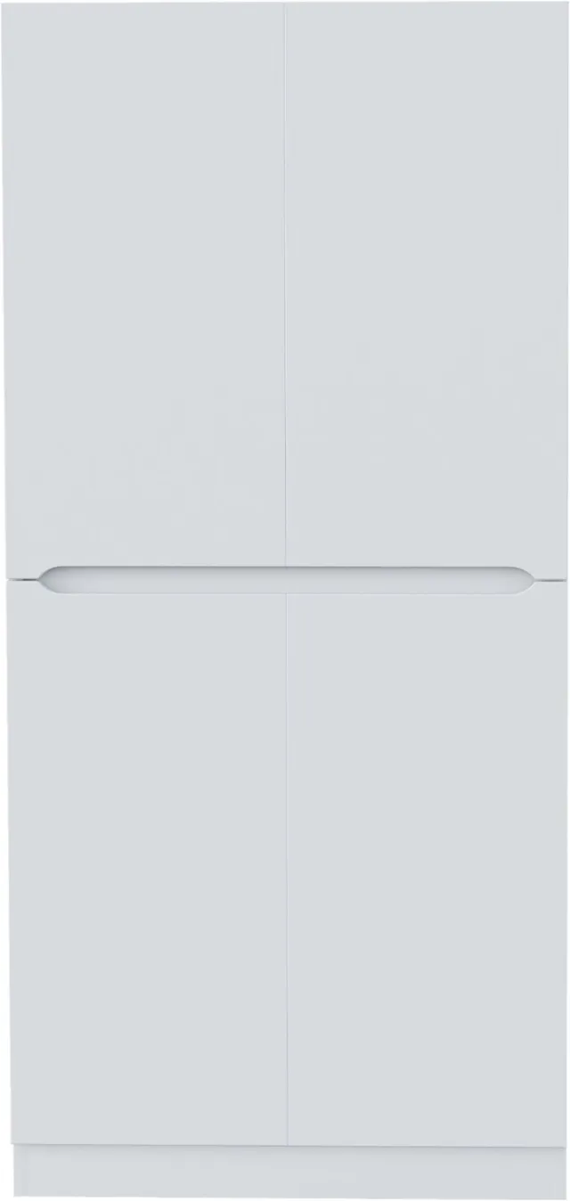SONNENH Kledingkast met hanggedeelte en opbergvakken - 70 x 40 x 170 cm - Wit