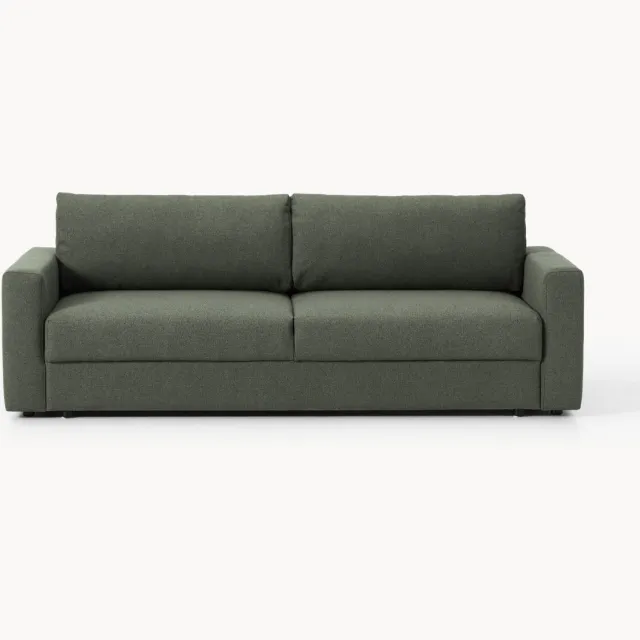 Westwing Collection Bouclé slaapbank Tasha (3-zits) Groen