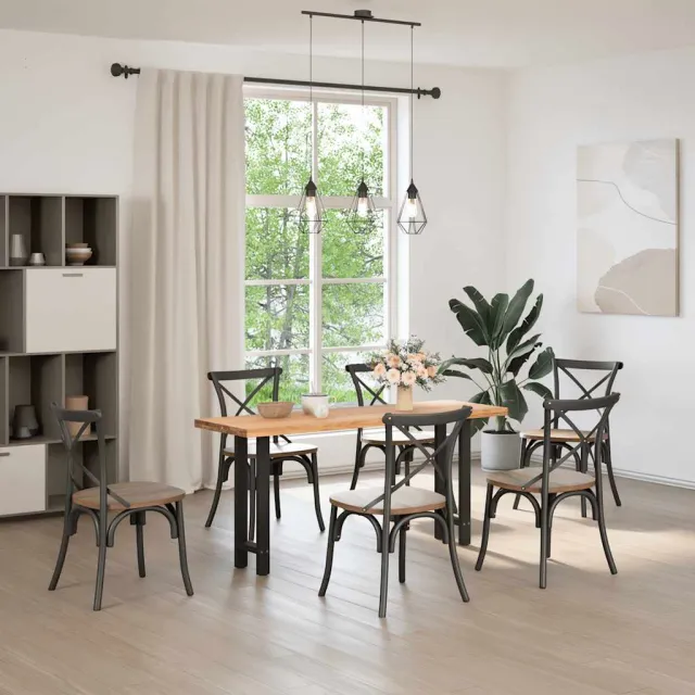 vidaXL Console tafelpoten 2 st 38x(72-73) cm staal zwart