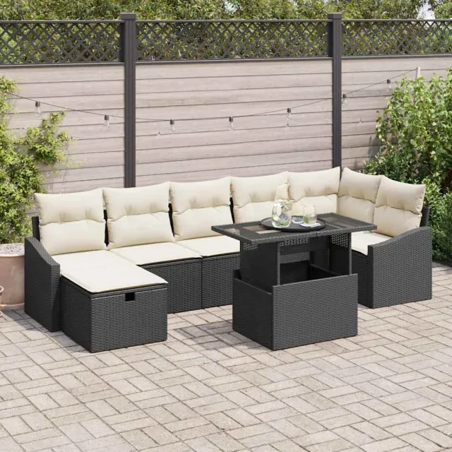 vidaXL Tuin Sofa Set 8 st poly rattan bruin, foto 2