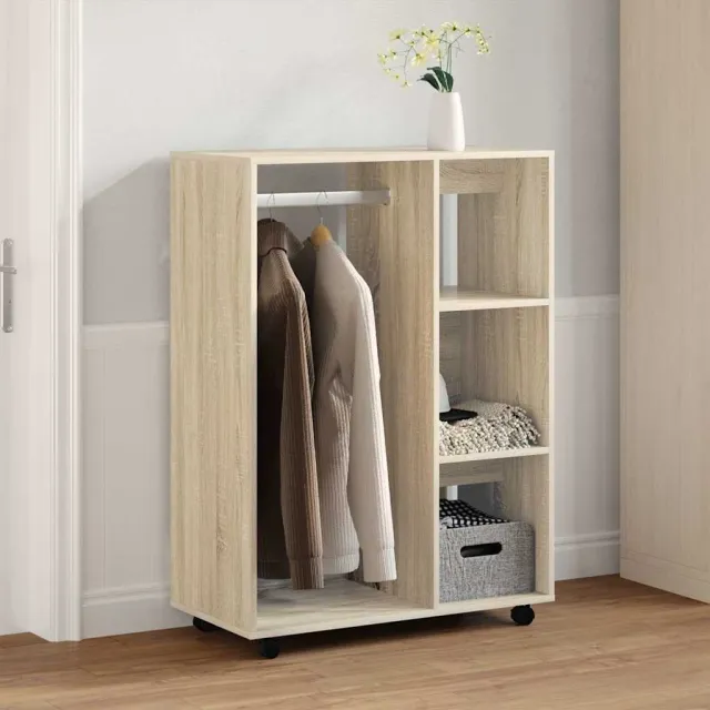 vidaXL Kledingkast 80x40x110 cm bewerkt hout sonoma eikenkleurig, foto 2
