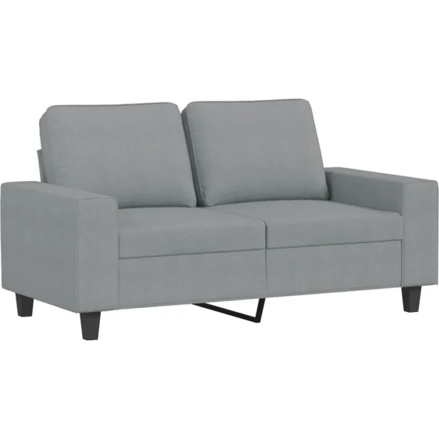 vidaXL Tweezitsbank - 120 - cm - stof - lichtgrijs