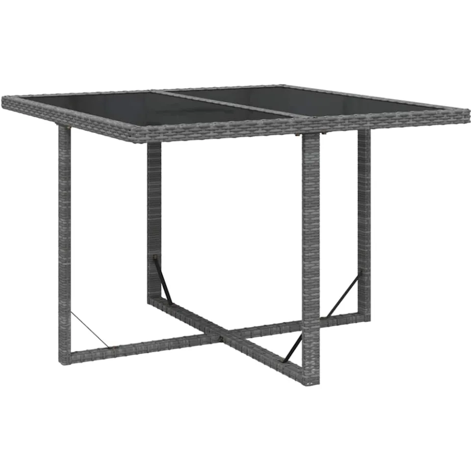vidaXL 9-delige Tuinset met kussens poly rattan grijs, foto 4
