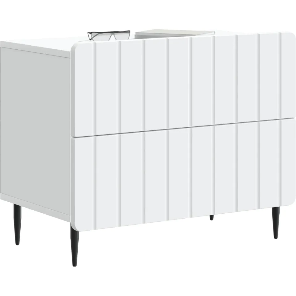 vidaXL Nachtkastje met lade Wit 62 x 34,5 x 49,5 cm Bewerkt hout