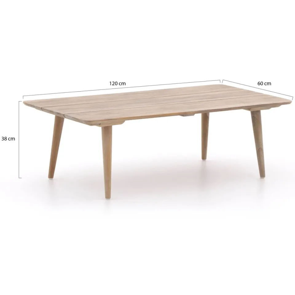 ROUGH Furniture ROUGH-K lounge tuintafel 120x60x38cm bruin, foto 2