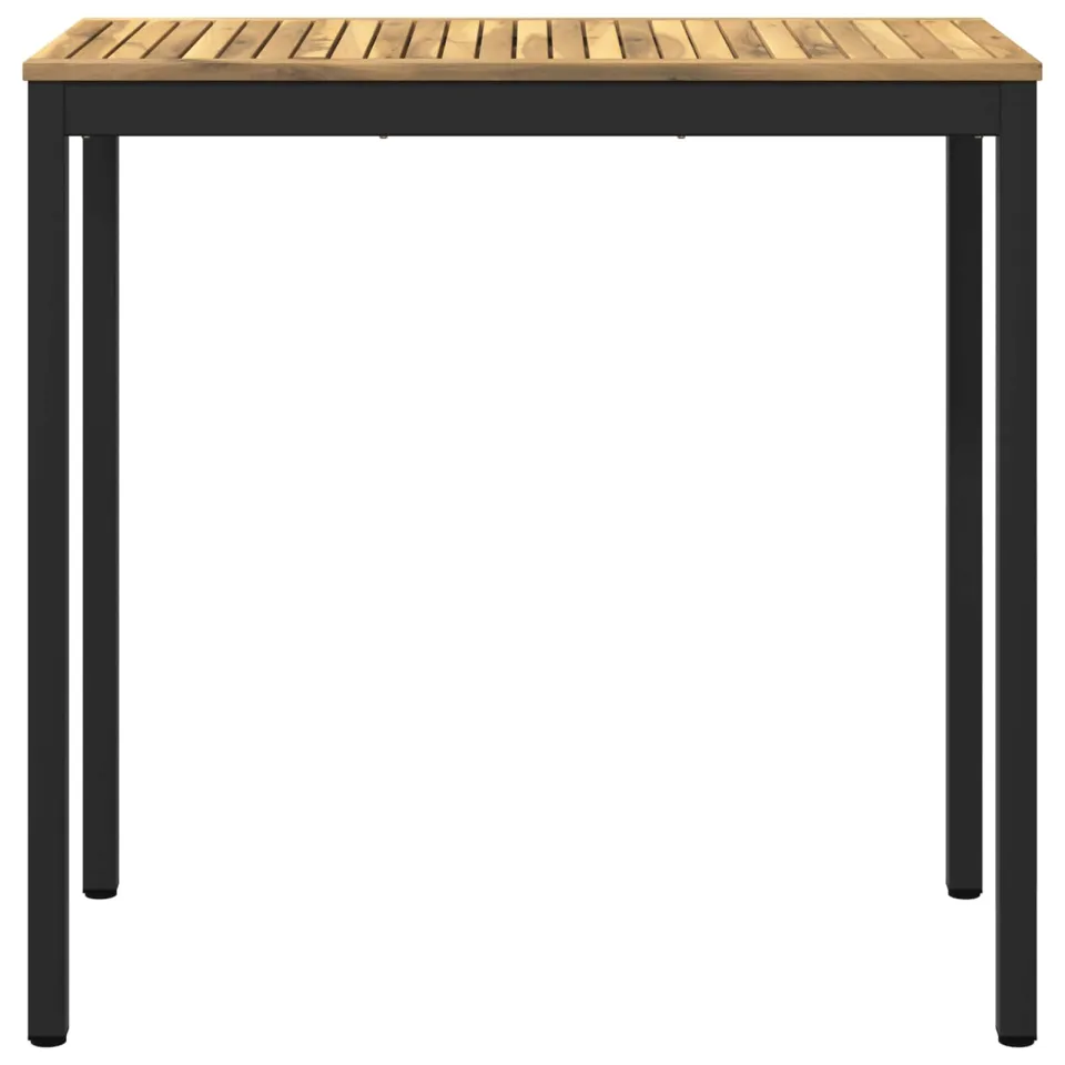 vidaXL Tuinbar Tafel NAARDEN Whitewash en zwart 108,5 x 55 x 105 cm Bruin