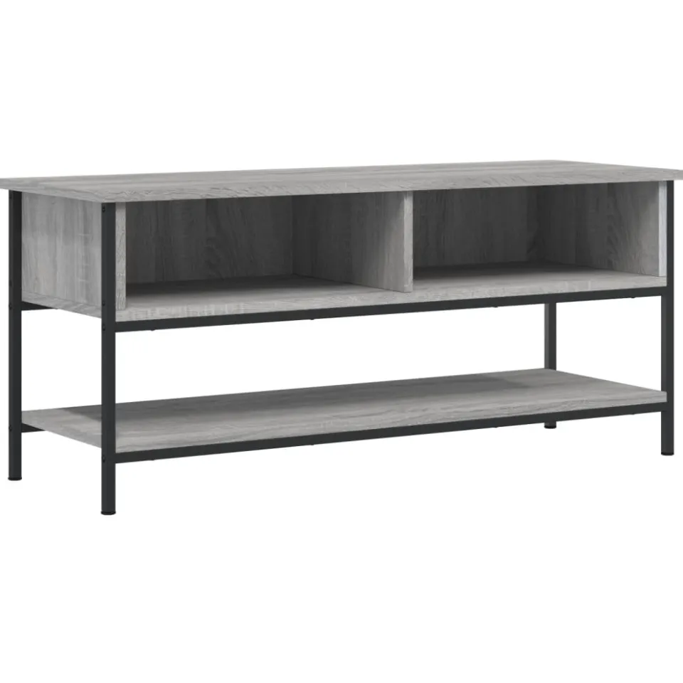 vidaXL Tv-meubel 100x35x45 cm bewerkt hout grijs sonoma eikenkleurig, foto 3