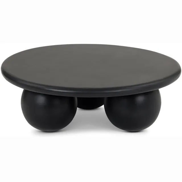 IDIMEX SADA ronde salontafel van 90 cm van mangohout – zwart