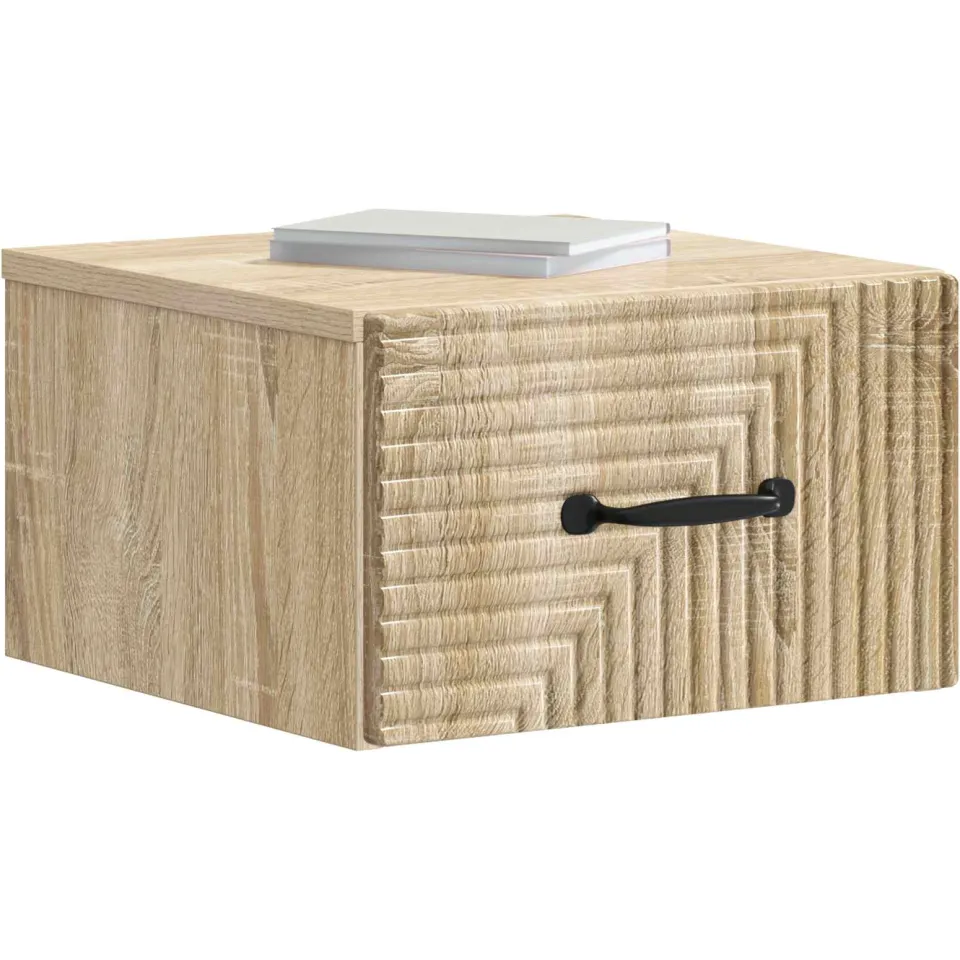 vidaXL Wandbeugel Bedkast 2 st Sonoma Eiken 34,5 x 33 x 20 cm Bruin