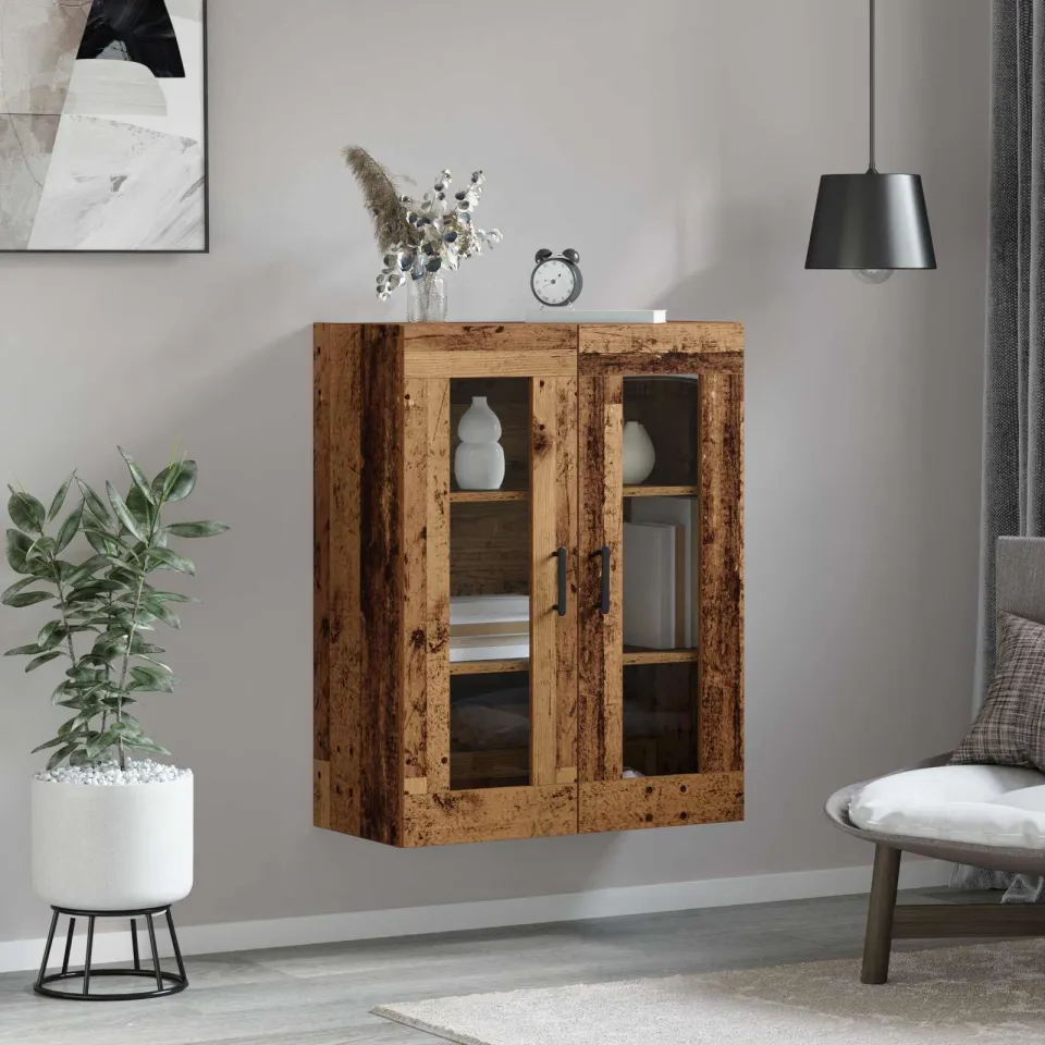 vidaXL Dressoir Oudhout 69,5 x 34 x 90 cm Bewerkt hout bruin, foto 4
