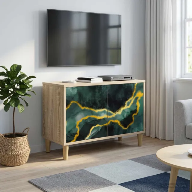vidaXL Tv-meubel WIJHE 69 x 33 x 50 cm Sonoma Bewerkt hout Bruin