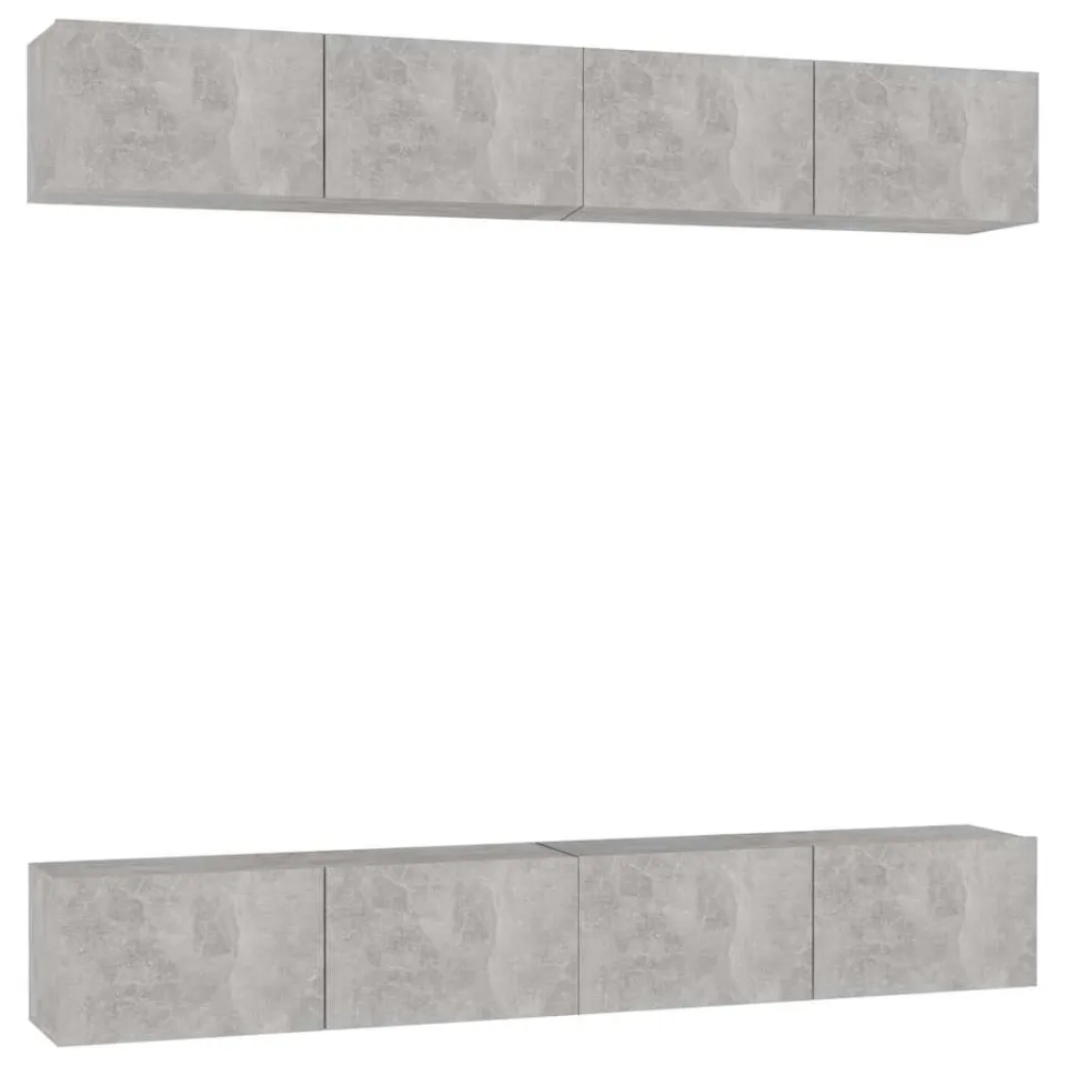 vidaXL Tv-meubelen 4 st 100x30x30 cm bewerkt hout betongrijs grijs, foto 3