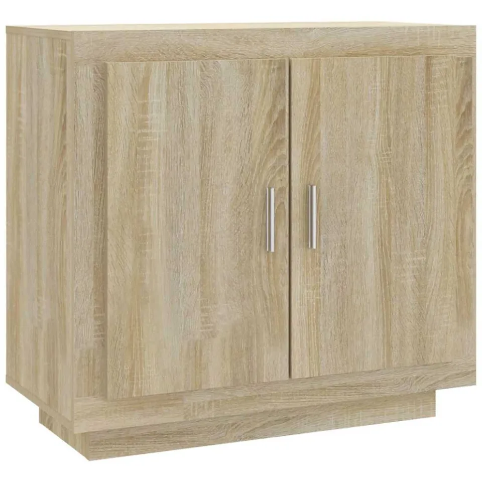 vidaXL Dressoir 80x40x75 cm bewerkt hout sonoma eikenkleurig Bruin