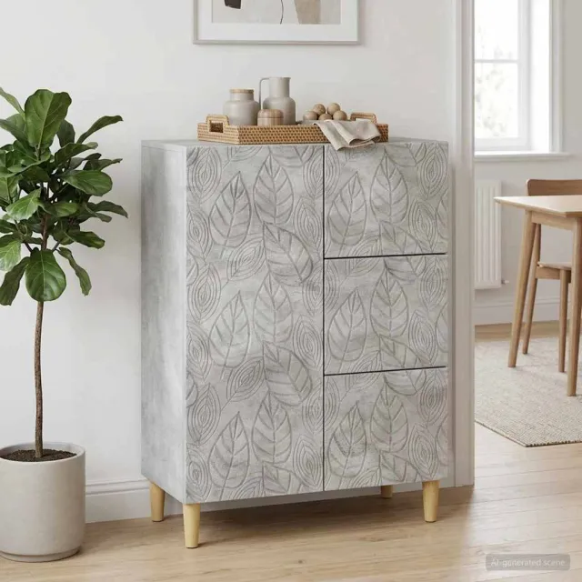 vidaXL Dressoir Betongrijs 66 x 34,5 x 90 cm Bewerkt hout