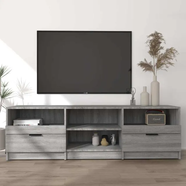 vidaXL Tv-meubel 150x33,5x45 cm bewerkt hout grijs sonoma eikenkleurig, foto 2
