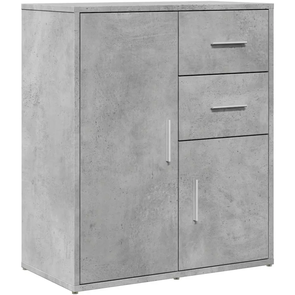 vidaXL Dressoir 60x31x70 cm bewerkt hout betongrijs