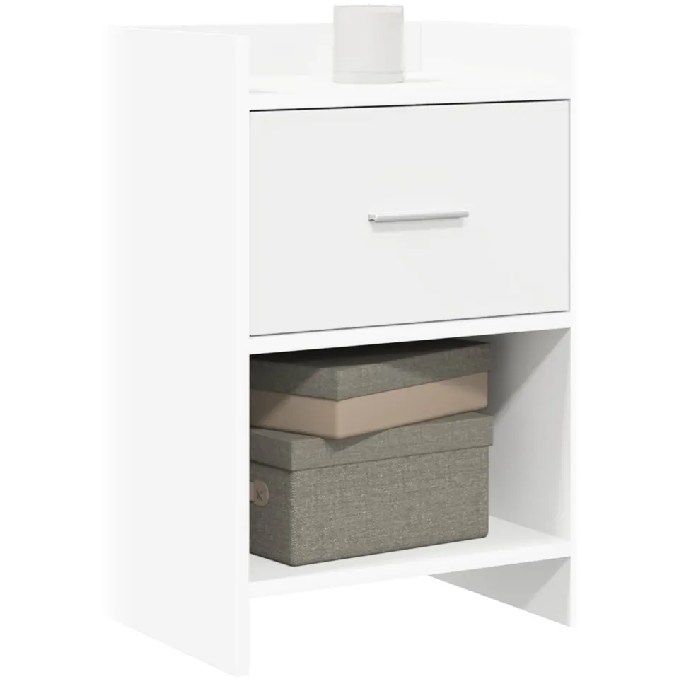 vidaXL Nachtkastjes 2 st Wit 40 x 30 x 60 cm Bewerkt hout