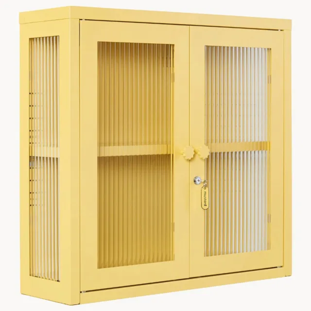 Mustard Made Wandvitrine The Kit Transparant, Geel