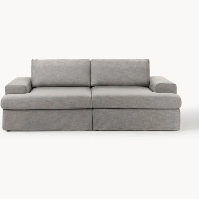 Westwing Collection Modulaire bank Russell (3-zits) met afneembare hoezen Grijs