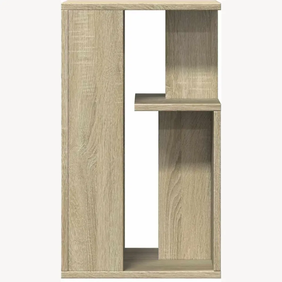 vidaXL Bijzettafel 35x35x60 cm bewerkt hout sonoma eikenkleurig, foto 4