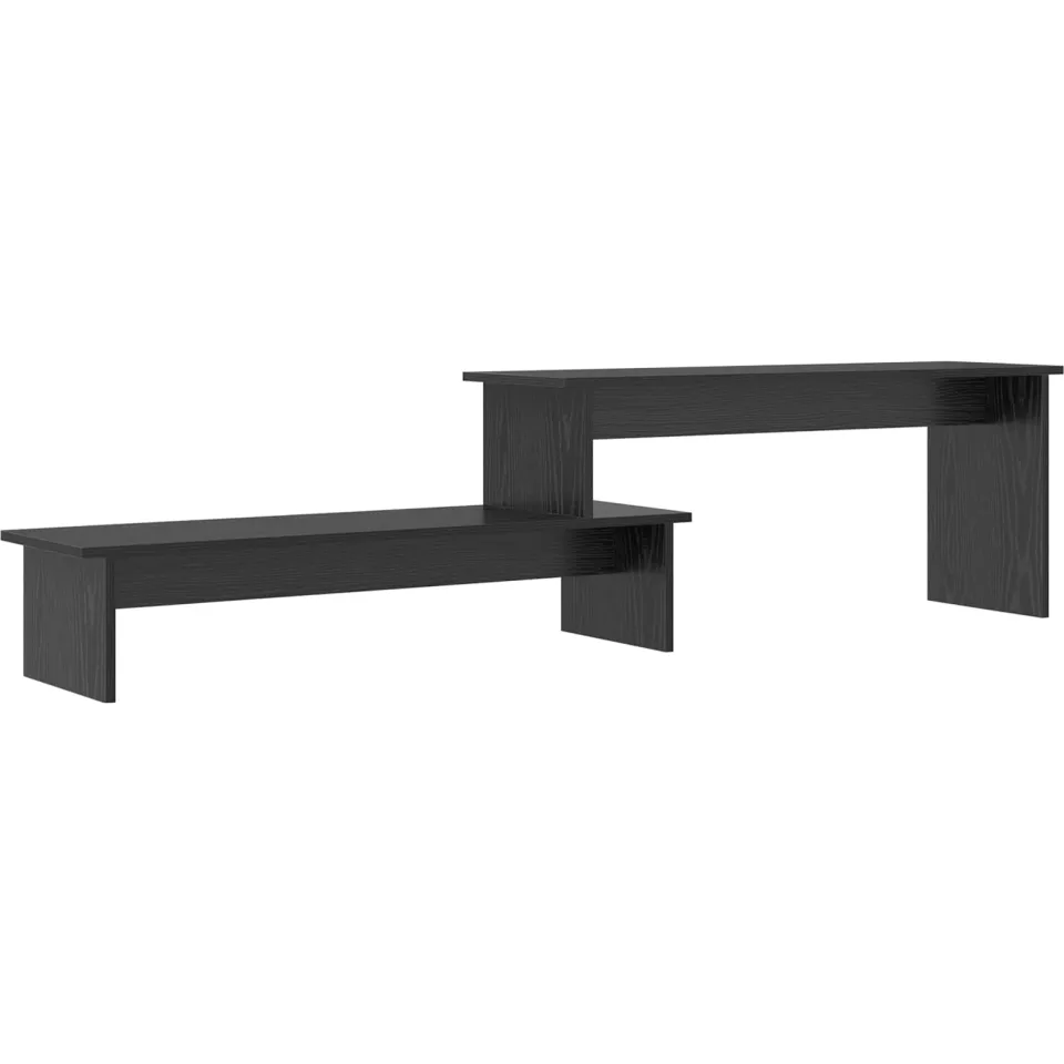 vidaXL Tv-meubelset 180,5 x 30 x 43 cm Zwart Eiken Bewerkt hout, foto 3