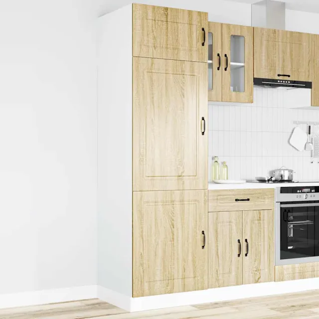 vidaXL Keukenkast Kalmar bewerkt hout sonoma eikenkleurig Bruin