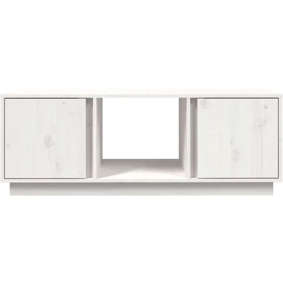 vidaXL Salontafel 110x50x40 cm massief grenenhout wit, foto 4