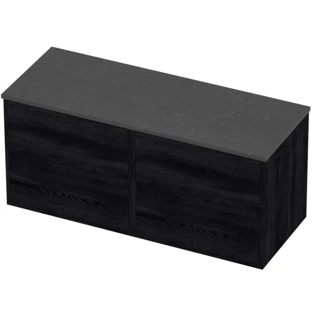 Proline Deck Badmeubelset Hardsteen Voor Grepen 120x46x54 cm Blue Stone Black Oak