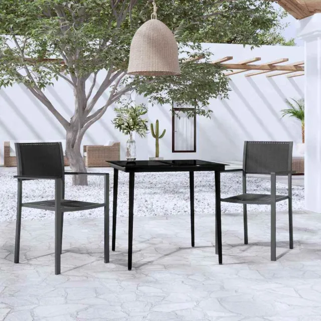 vidaXL 3-delige Tuinset zwart, foto 2