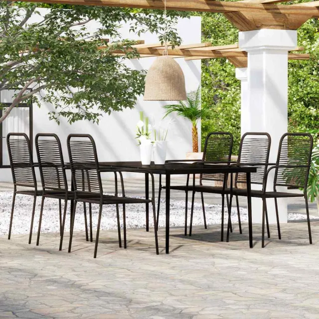 vidaXL 7-delige Tuinset zwart, foto 2