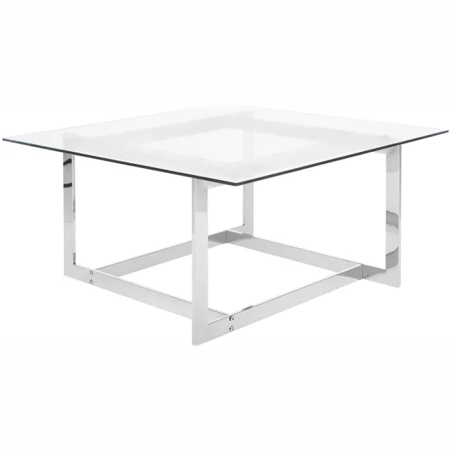 Beliani CRYSTAL - Salontafel - Zilver - Glas