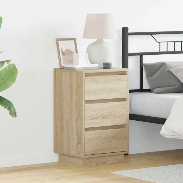 vidaXL Nachtkastje Sonoma Eiken 39 x 34,5 x 65 cm Bewerkt hout, foto 2