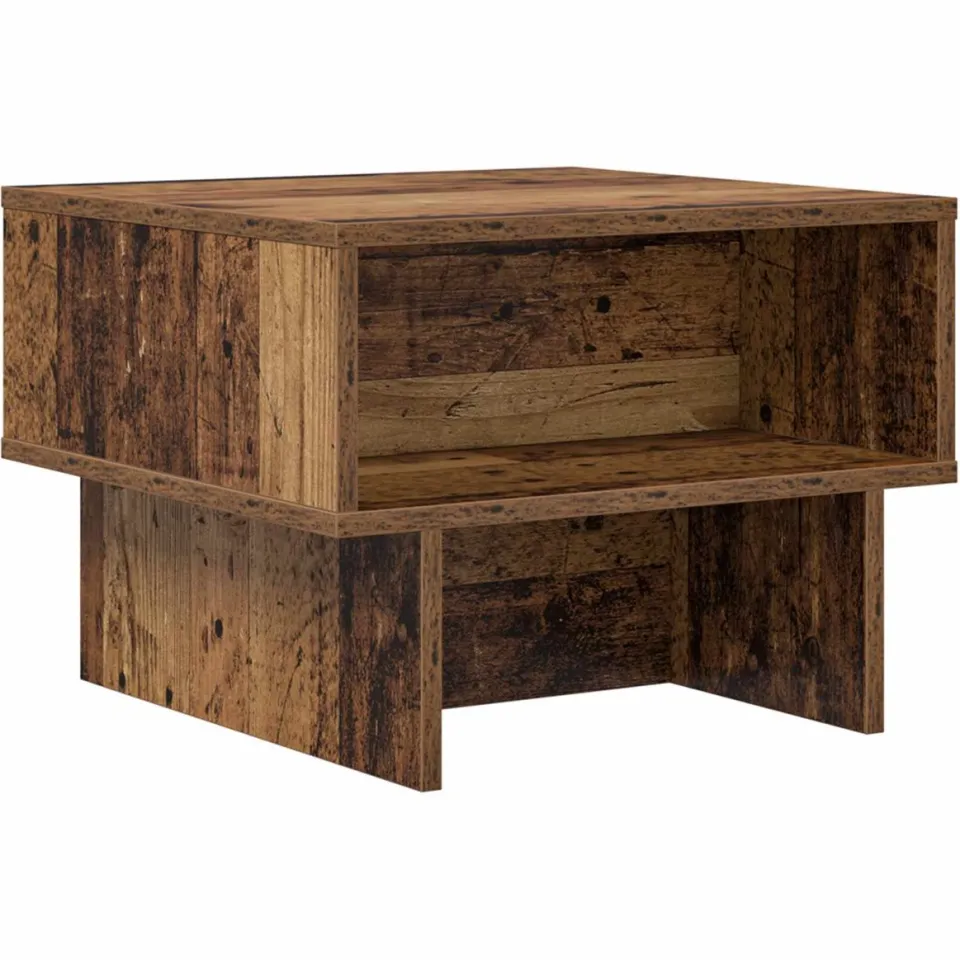 vidaXL Salontafel Oudhout 48 x 46 x 35 cm Bewerkt hout bruin, foto 3