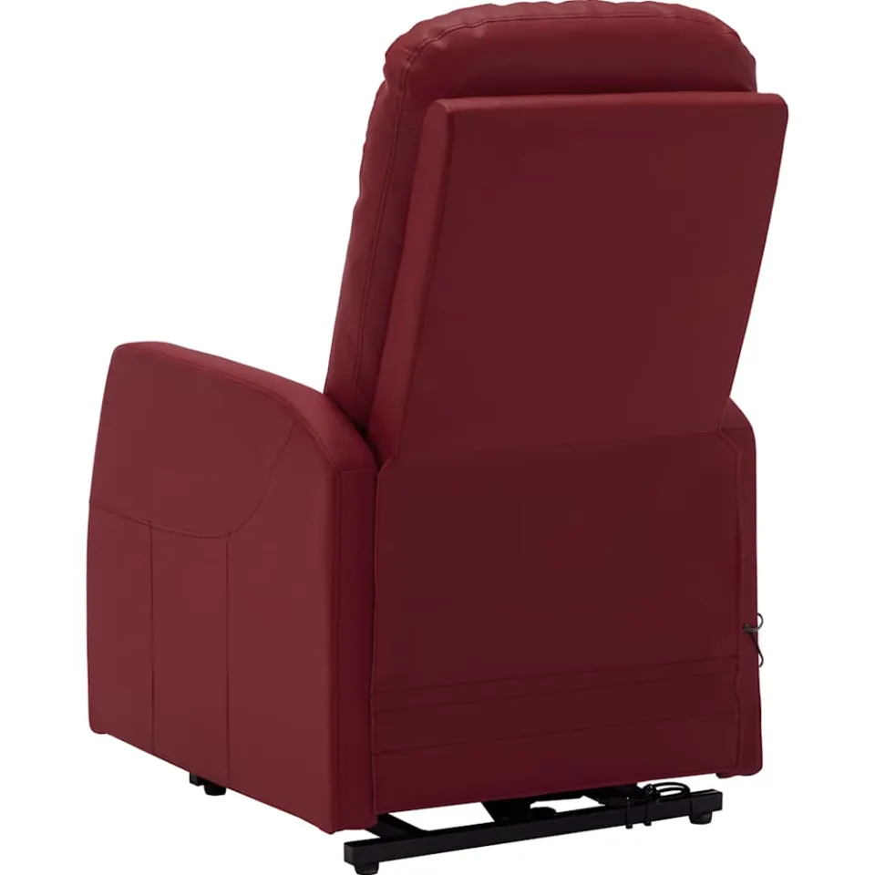 vidaXL Sta-op-massagestoel kunstleer wijnrood, foto 4