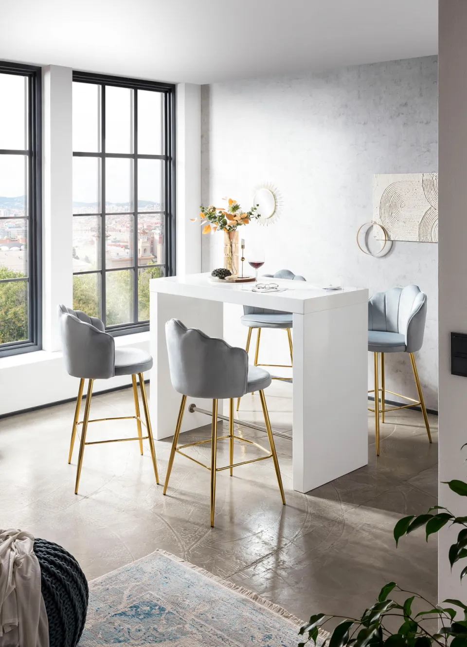 Artistiq Living Artistiq Bartafel 'Chenita' 130 x 60cm, kleur Wit, foto 3