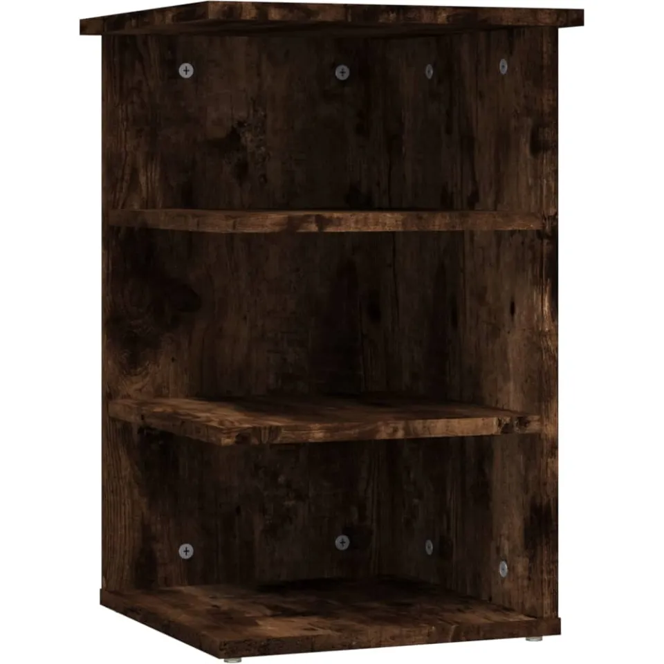 vidaXL Bijzetkast 35x35x55 cm bewerkt hout gerookt eikenkleurig Bruin