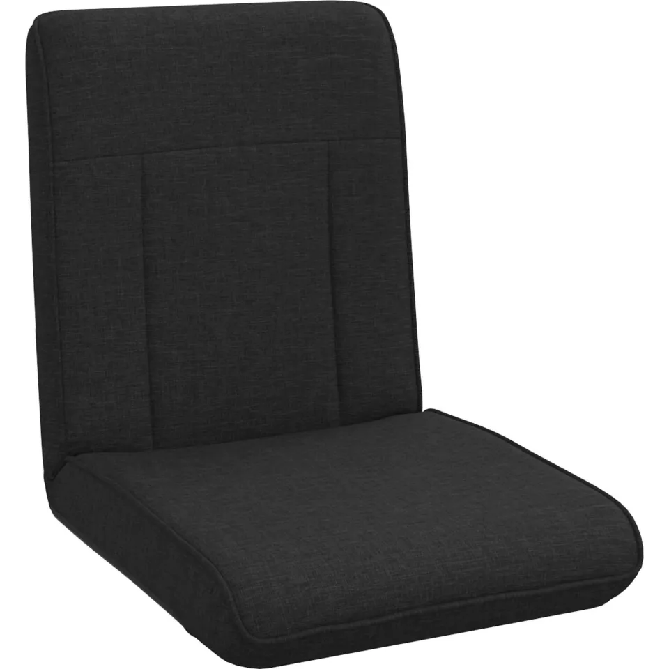 vidaXL Verstelbare vlo stoelen Zwart Stof