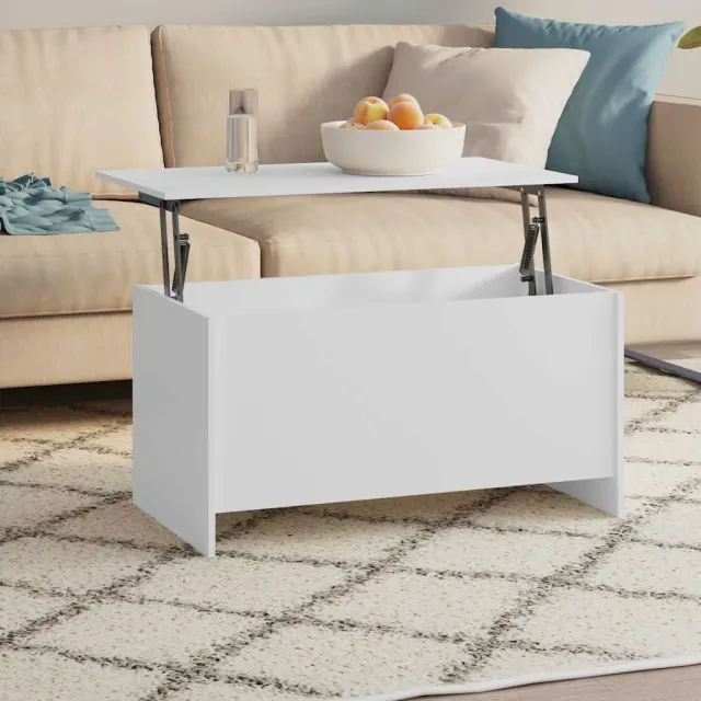 vidaXL Salontafel 102x55,5x52,5 cm bewerkt hout wit, foto 2