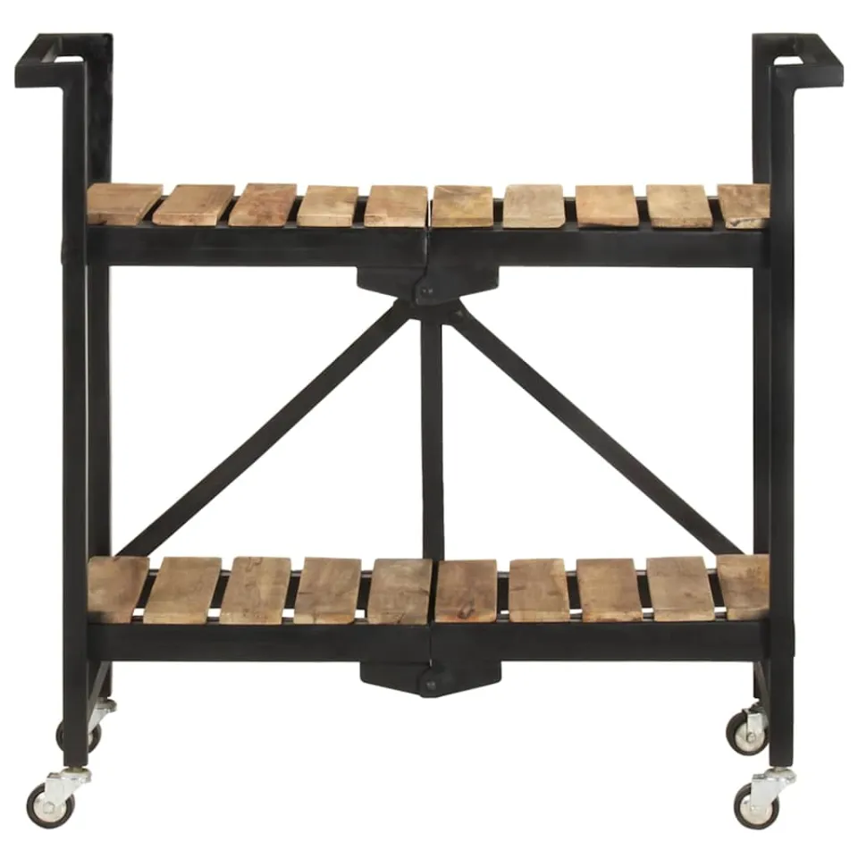 vidaXL Keukentrolley 87x36x81 cm massief mangohout Bruin