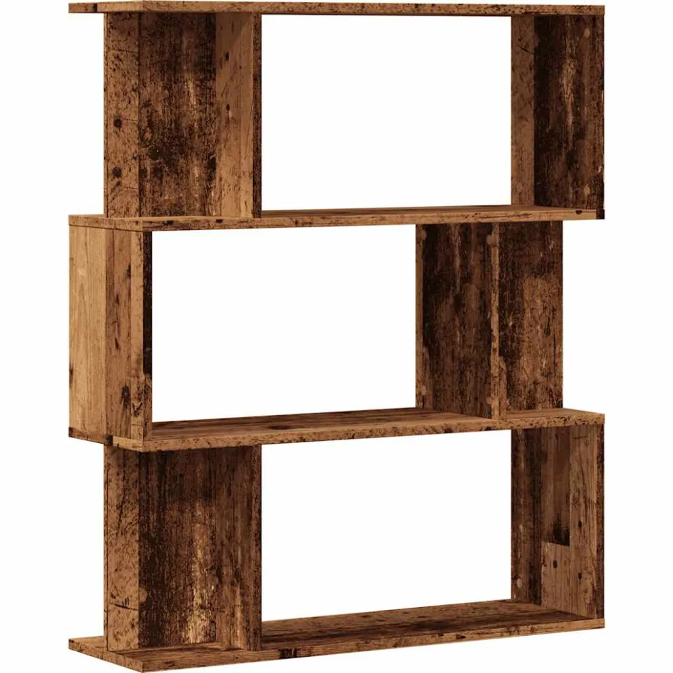 vidaXL Boekenkast 80x24x96 cm bewerkt hout oud houtkleurig bruin, foto 3