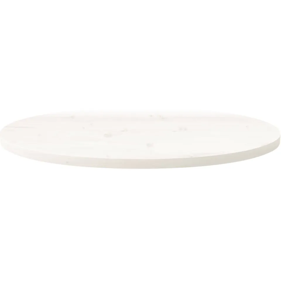 vidaXL Tafelblad ovaal 80x40x2,5 cm massief grenenhout wit