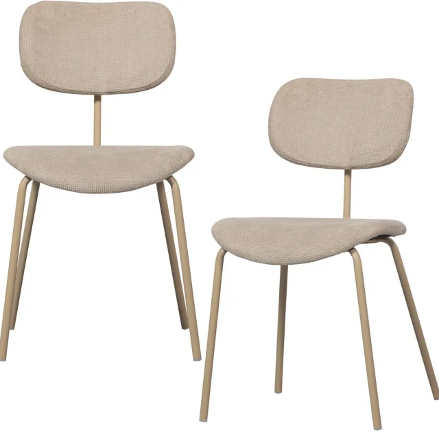 WOOOD Link Eetkamerstoelen - Polypropyleen - Zand - Set van 2