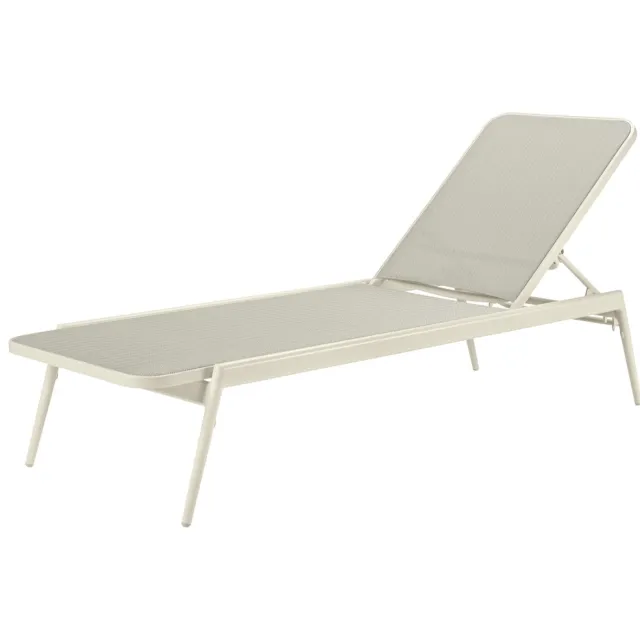 Vega Ligbed Solaro; 192x65x35 cm (LxBxH); zitting beige, frame beige