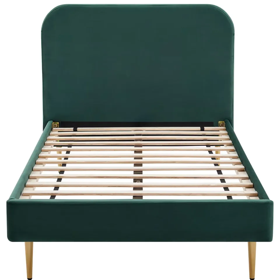 Artistiq Living Federico bed fluweel groen, foto 3