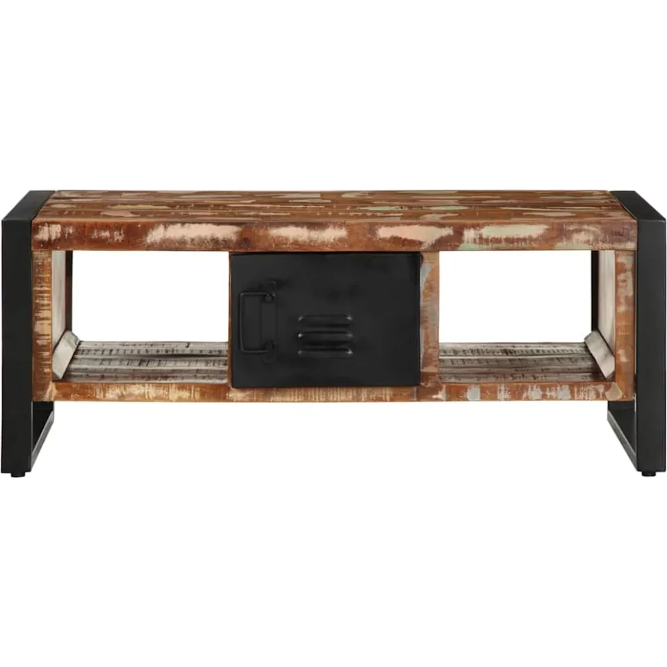 vidaXL Salontafel 90x50x36 cm massief gerecycled hout meerkleurig, foto 2