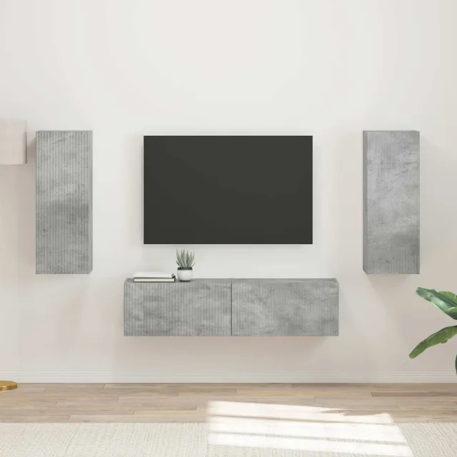 vidaXL Tv-meubelset 2 st Beton Grijs Bewerkt hout, foto 2